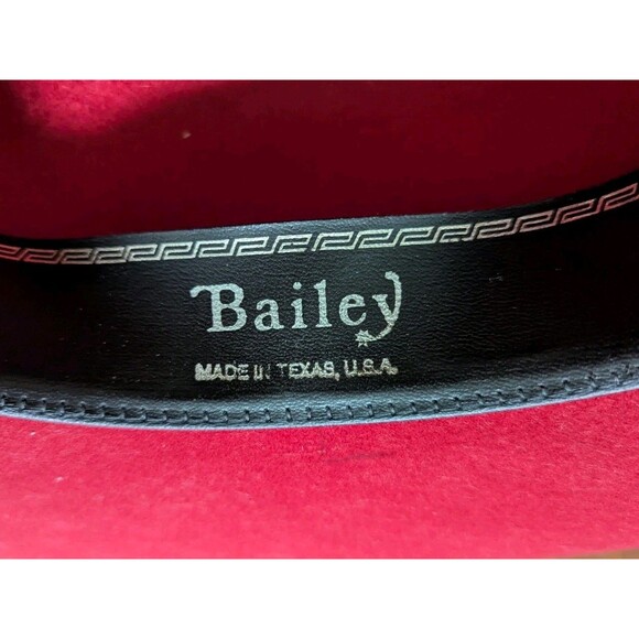 Vintage Bailey Cowboy Hat Double Fur Blend Red Size 6 7/8 Western USA Made GUC main image 15